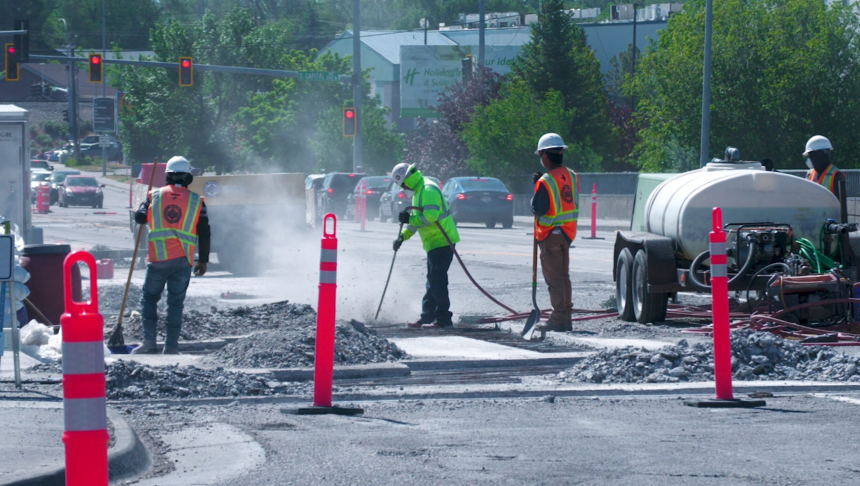 Crews working on Pancheri Bridge